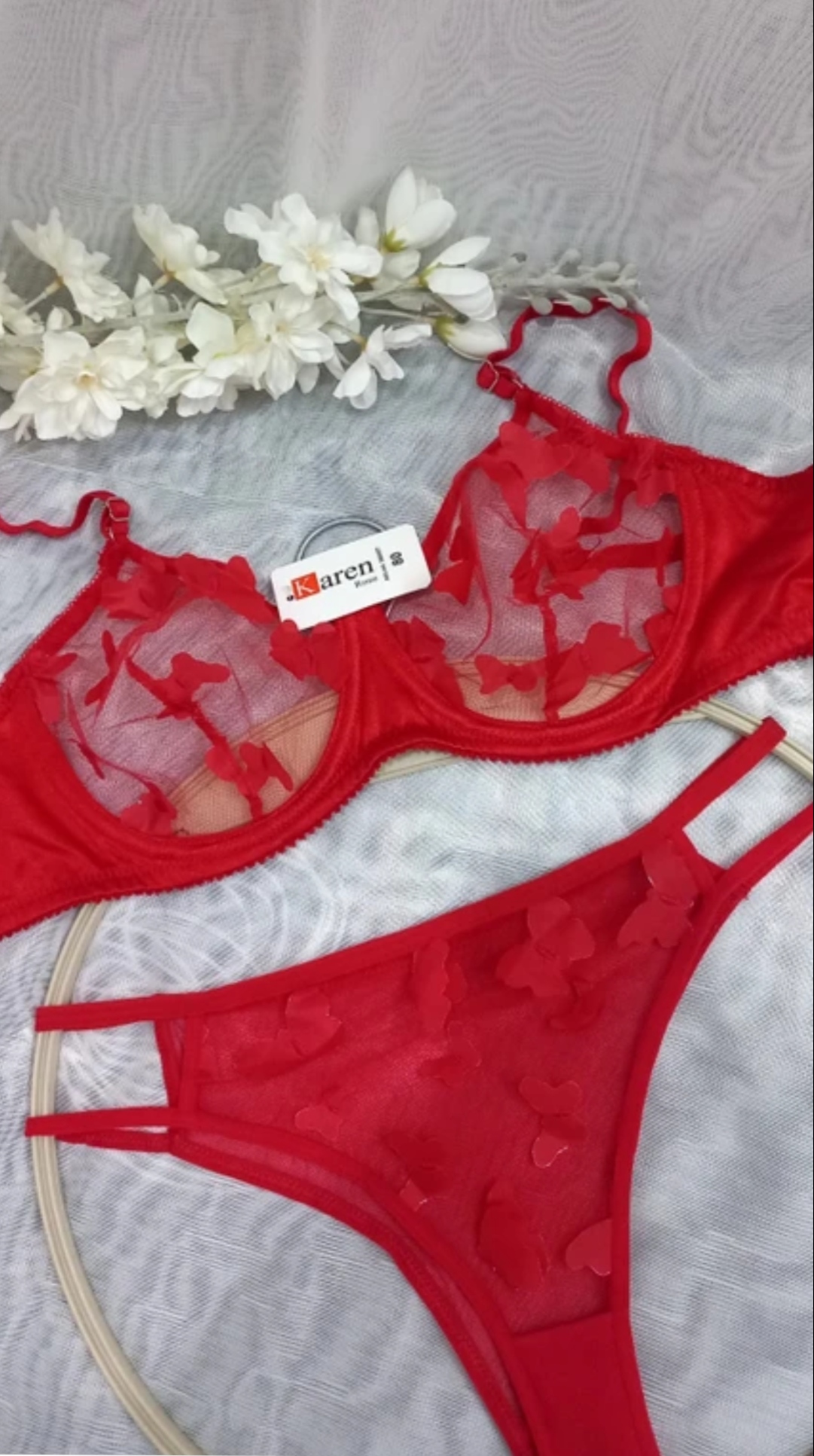 ست شورت و سوتین پروانه ای