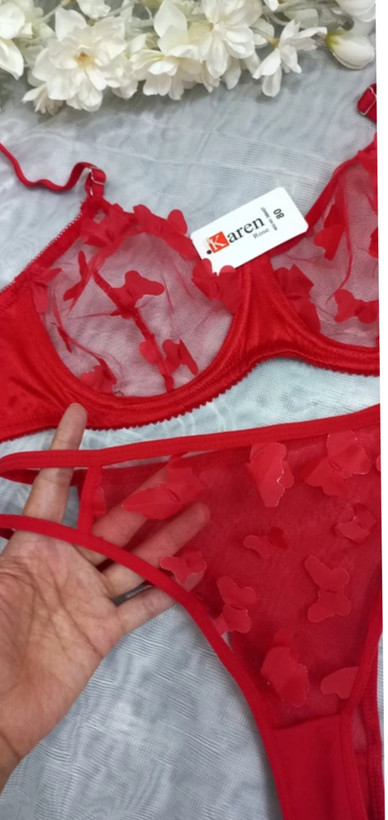 ست شورت و سوتین فانتزی پروانه ای