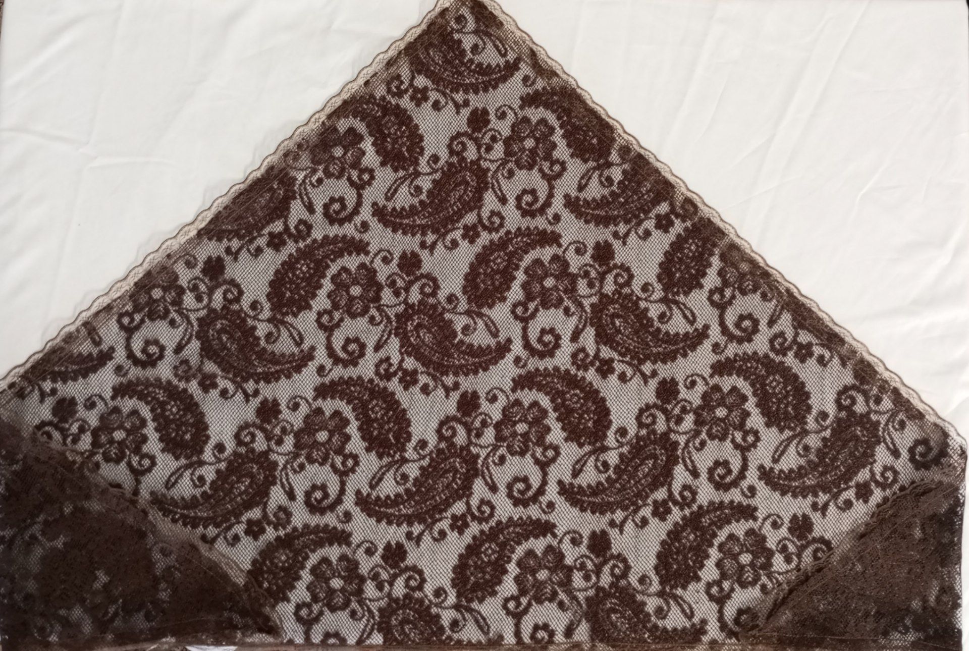 مینی اسکارف مجلسی سه گوش کادکا(طرح جقه)