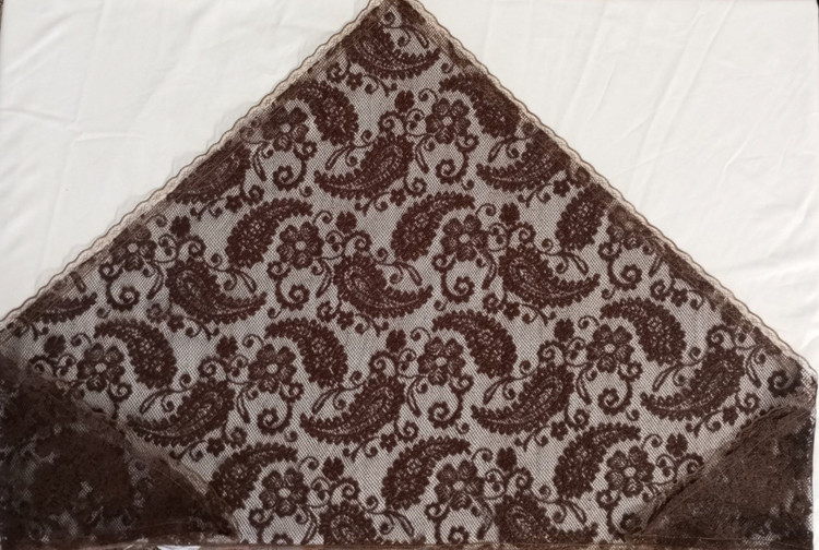 مینی اسکارف مجلسی سه گوش کادکا(طرح جقه)