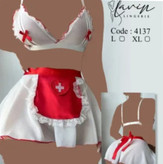 کاستوم پرستاری/لباس خواب زنانه /دامن دار حریر