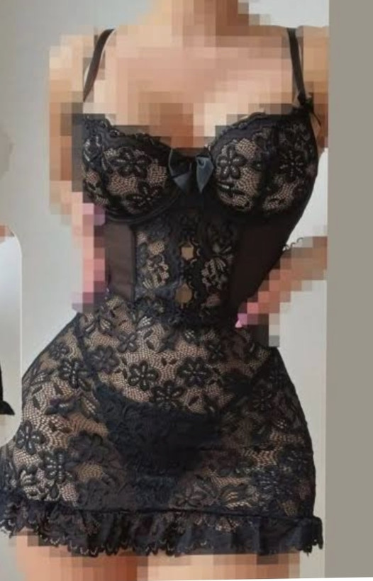 لباس خواب فانتزی گیپوری گلوریا/پیراهن گیپوری فنردارکوتاه قرمز/لباس شب فانتزی توری